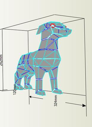 Paperkhan конструктор из картона такса пес собака оригами papercraft 3d фигура развивающий набор антистресс