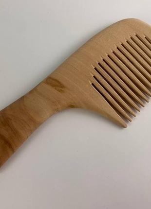 Гребень деревянный для волос с ручкой слива