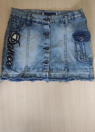 Юбка джинсова розмір 130-1401 фото