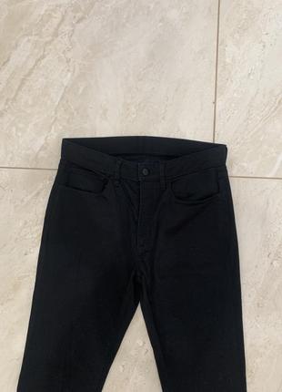 Джинси штани uniqlo чорні чоловічі базові2 фото