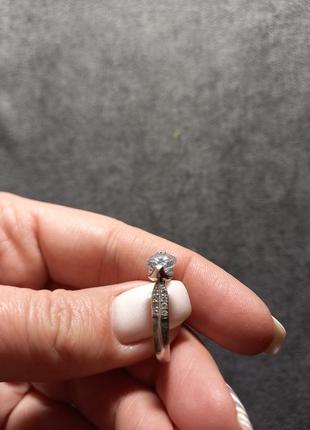 Серебряное кольцо с камнями 17,5 размер.4 фото