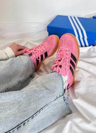 Женские кроссовки adidas wmns gazelle 'bliss pink purple'7 фото