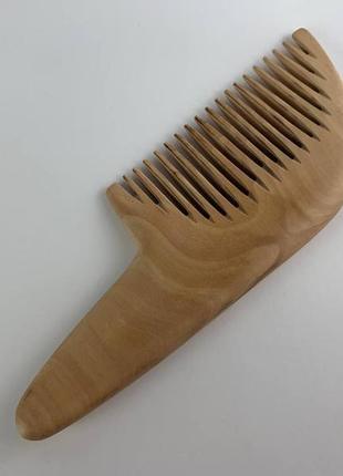 Гребень деревянный для волос с ручкой слива1 фото