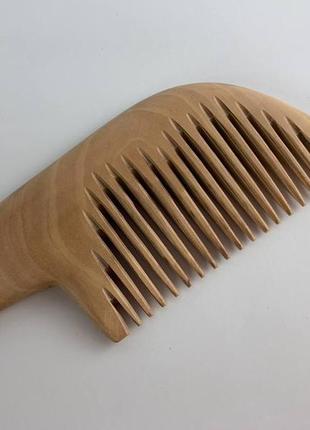 Гребень деревянный для волос с ручкой слива3 фото