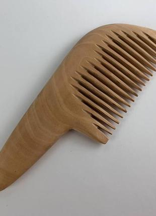 Гребень деревянный для волос с ручкой слива4 фото