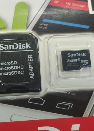Картка пам'яті sandisk ultra microsdxc 256 gb uhs-i + sd-адаптер class 102 фото