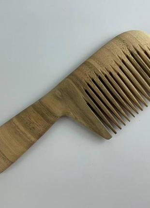 Гребінець дерев'яний для волосся з ручкою горіх