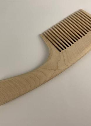 Гребень деревянный для волос с ручкой клен