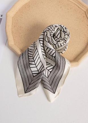 Шикарна шовкова хустка хустина платок на шию на сумку косинка шарф шовк армані 70×702 фото