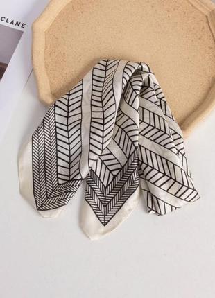 Шикарна шовкова хустка хустина платок на шию на сумку косинка шарф шовк армані 70×705 фото