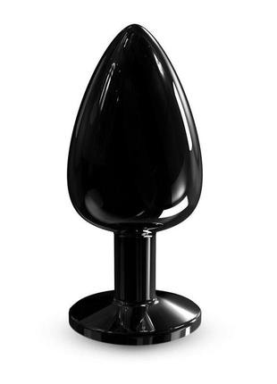 Металлическая анальная пробка с кристаллом dorcel diamond plug black l