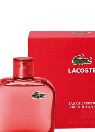 Туалетна вода чоловіча lacoste eau de lacoste l.12.12 rouge ліцензія 100 ml