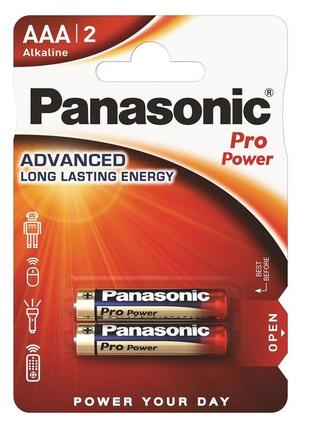 Батарейка panasonic pro power lr03xeg/2bp щелочная aaa блистер