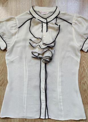Блуза miss selfridge (100% шелк), xs