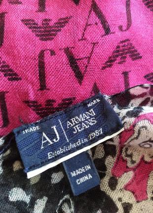 Armani яркий большой фирменный шарф шаль3 фото
