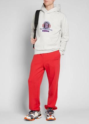 Мужские брюки balenciaga copyright logo sweat pant tomato red