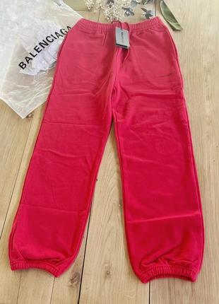 Мужские брюки balenciaga copyright logo sweat pant tomato red2 фото