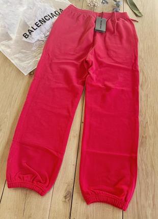 Мужские брюки balenciaga copyright logo sweat pant tomato red6 фото