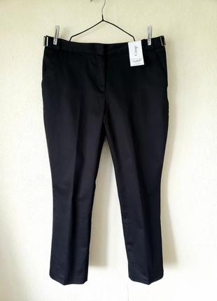 Новые черные укороченные зауженные брюки dorothy perkins 12 uk