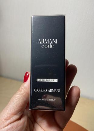 Armani code eau de toilette giorgio armani  миниатюра 15 мл новая