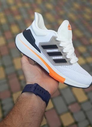 Adidas eq 21un белые с черным и оранжевым