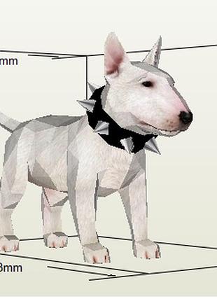 Paperkhan оригинальный подарок 3d фигура собака пёс паперкрафт papercraft подарочный набор сувернир игрушка