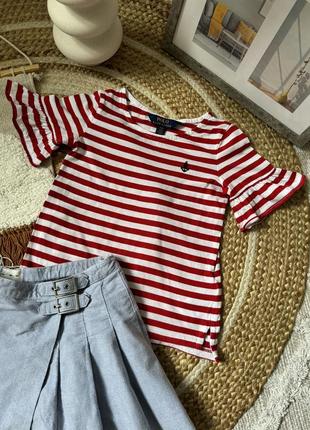 Набір футболка спідниця юбка polo ralph lauren на 4-5 роки 104-110 см на дівчинку3 фото