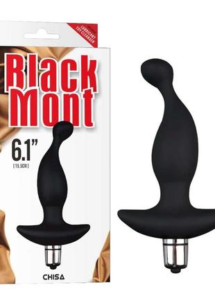 Анальна пробка з віброкулею black mont chisa  18+