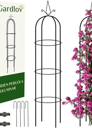 Садовая колонна опора для роз цветов пергола 197 см gardlov 21029 + анкеры1 фото