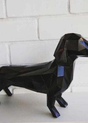 Paperkhan оригинальный подарок собака такса пазл оригами papercraft 3d фигура развивающий набор антистресс