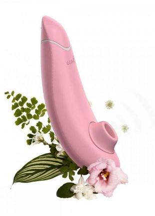 Безконтактний кліторальний стимулятор womanizer premium eco з біоматеріалів, pink  18+