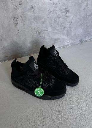 Женские кроссовки nike jordan 4 black cat