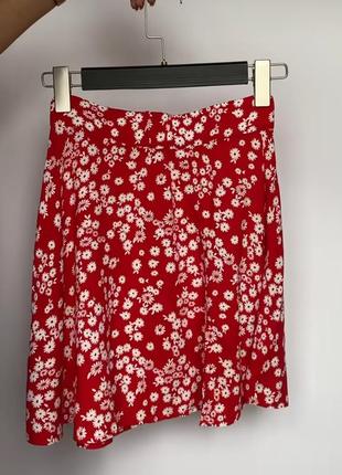 Красная юбка мини 3