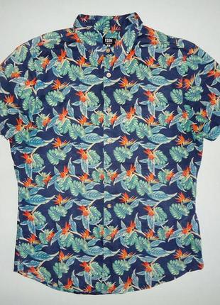 Рубашка  гавайская fsbn slim fit cotton гавайка (m)