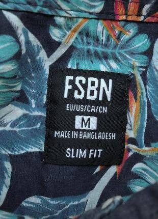 Сорочка гавайська fsbn slim fit cotton гавайка (m)4 фото