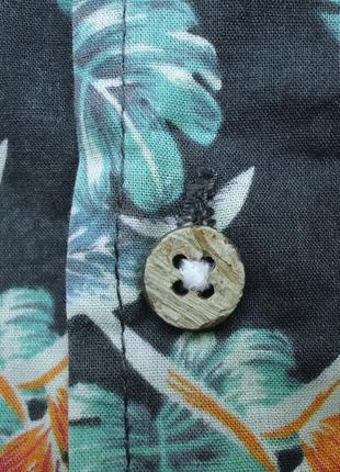 Сорочка гавайська fsbn slim fit cotton гавайка (m)5 фото
