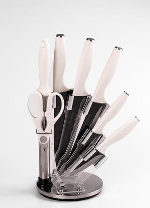 Набор кухонных ножей на подставке 7 предметов `ps`