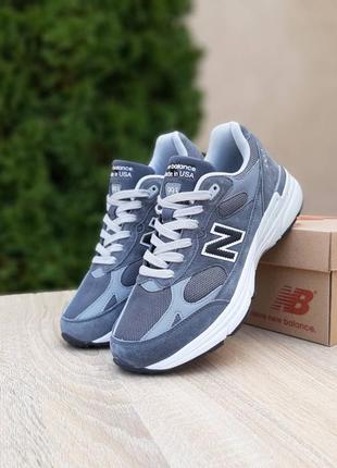 New balance 993 серые на белой