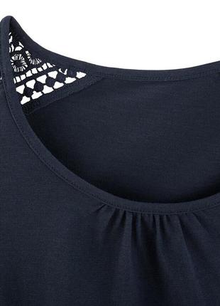 Стильна якісна зручна жіноча футболка з мереживом від tcm tchibo (чібо), німеччина, s-m5 фото