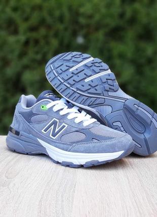 New balance 993 сірі з салатовим