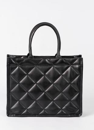 Женская сумка-шоппер черный экокожа 5879903 фото