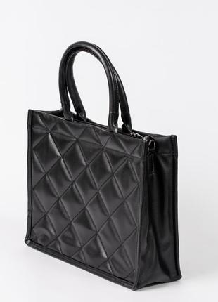 Женская сумка-шоппер черный экокожа 5879902 фото