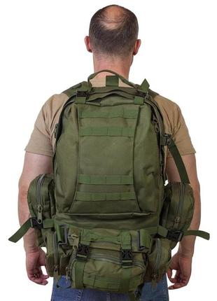 Военный тактический рюкзак с навесными подсумками 50-60 литров  лучшая цена на pokuponline