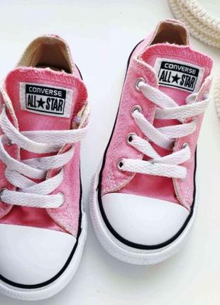 Детские розовые кеды converse конверсы мокасины