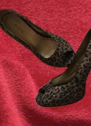 Фирменные туфли у леопардовый принт/модные туфли