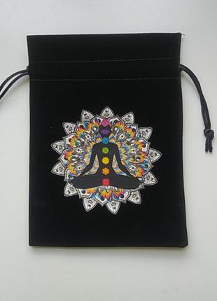 Мешочек сумочка для карт таро рун, чакральных камней йога рейки бархатная ткань чехол