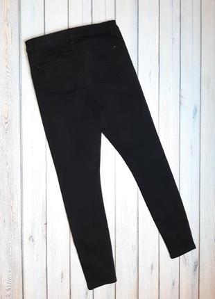 💥1+1=3 шикарные черные зауженные джинсы скинни высокая посадка denim co, размер 46 - 483 фото