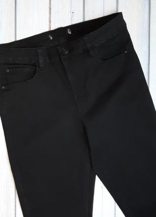 💥1+1=3 шикарные черные зауженные джинсы скинни высокая посадка denim co, размер 46 - 485 фото