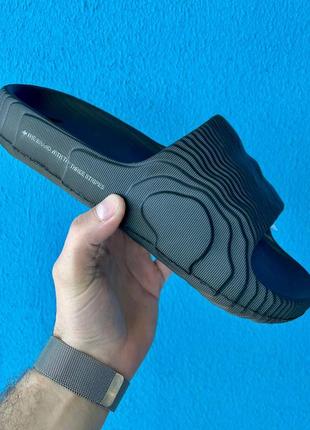 Adidas adilette black slides шлепанцы