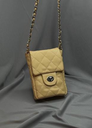 Жіноча сумочка для телефону через плече, клатч, гаманець , бежева сумка-портмоне